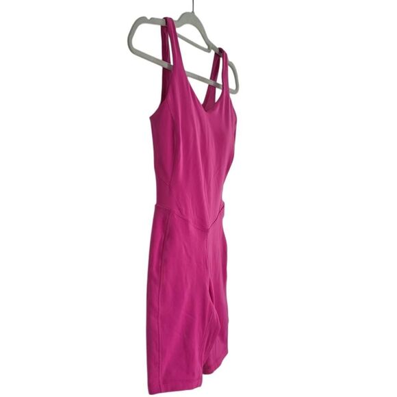Lululemon Women's Size 2 Pink Align 8" Shorts Bodysuit - Picture 3 of 5